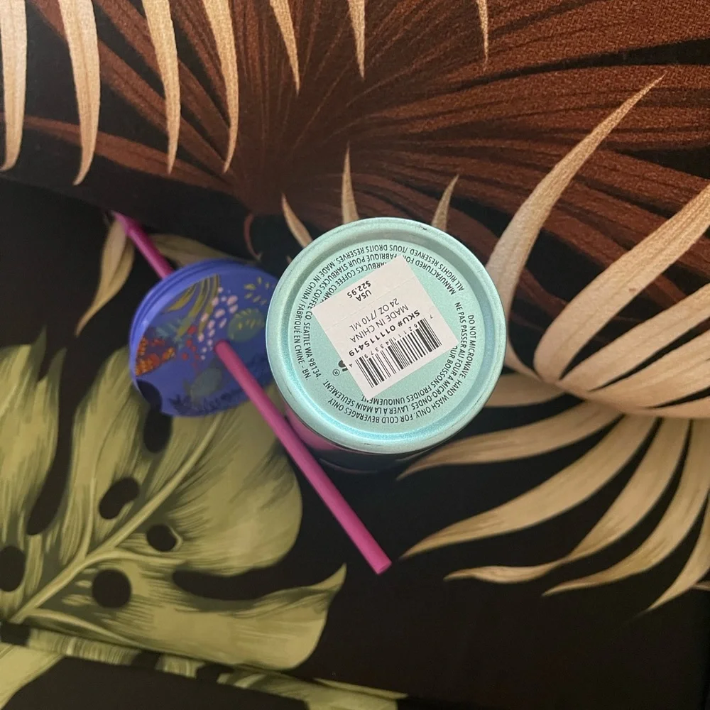 Hawaii Collection Starbucks Teal Blue Ambre Stainless Steel Tumbler 24oz - BNWT - Picture 3 of 6
